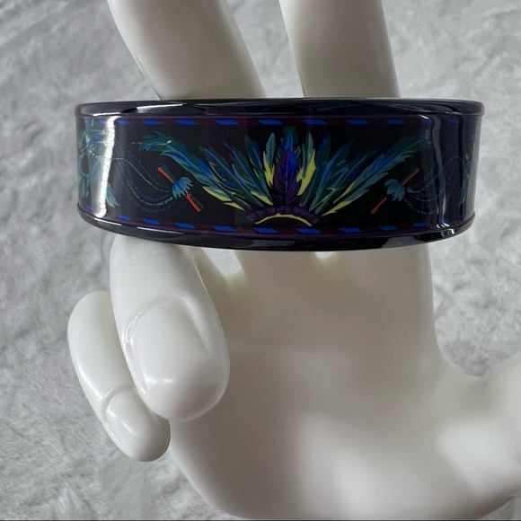 Hermès Brazil Wide Enamel Bangle - Picture 3 of 12